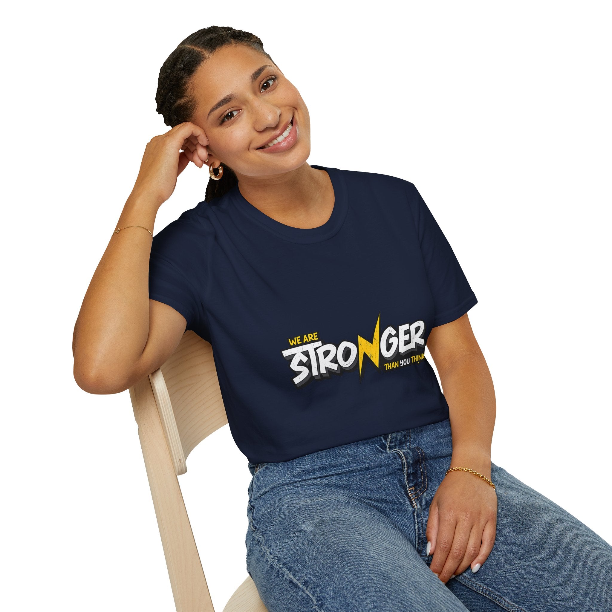 We Are Stronger Lightning Tee — Inspirational Graphic T-Shirt