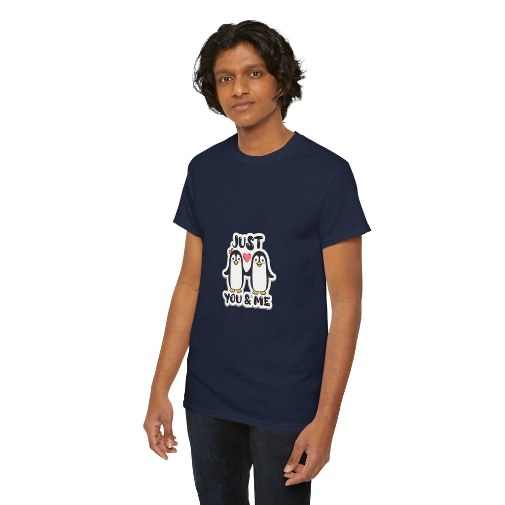 Just You & Me Penguin Tee — Cute Couples Graphic T-Shirt