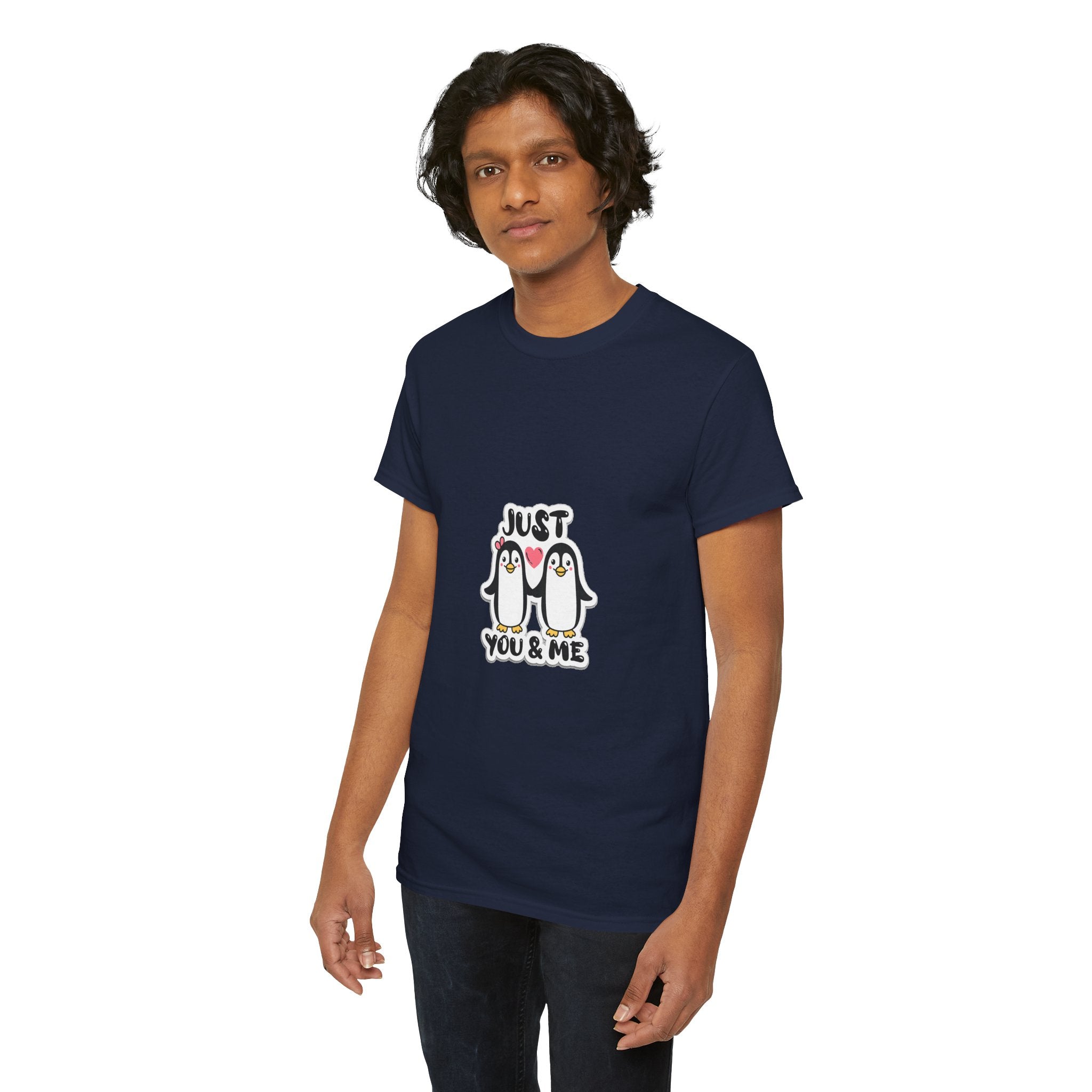 Just You & Me Penguin Tee — Cute Couples Graphic T-Shirt