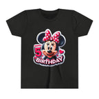 Minnie Mouse Happy 5th Birthday Youth Tee