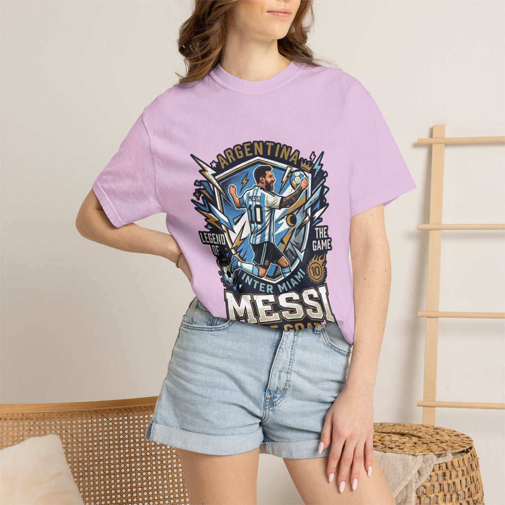 Messi "The GOAT" Soccer T-Shirt - Argentina Fan Version
