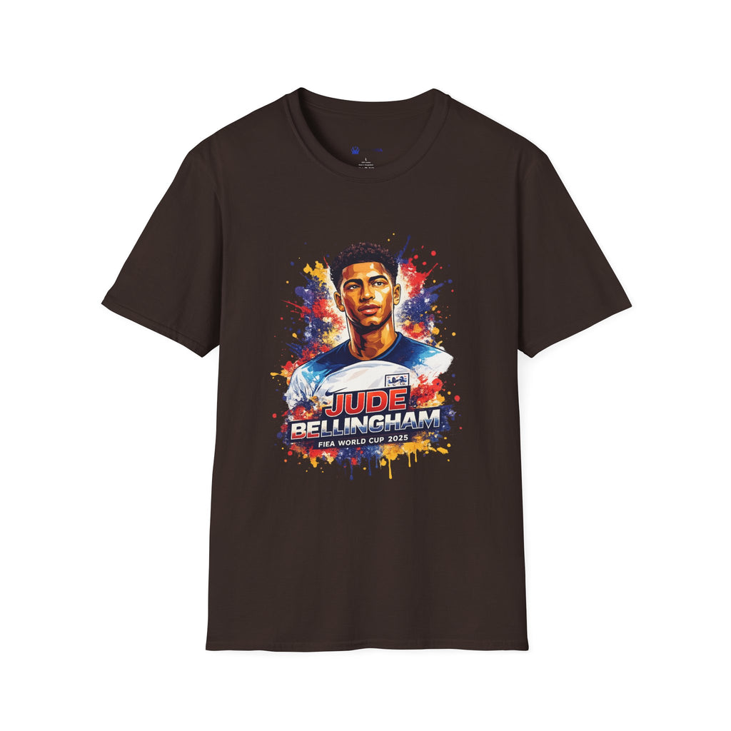 Portrait T-Shirt — Color Splash Football Player Graphic ("England legend")