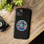 Matte Black iPhone Tough Cases 12 to 17 Pro Max  — "King of Pop Forever" Retro Pop Art Phone Case