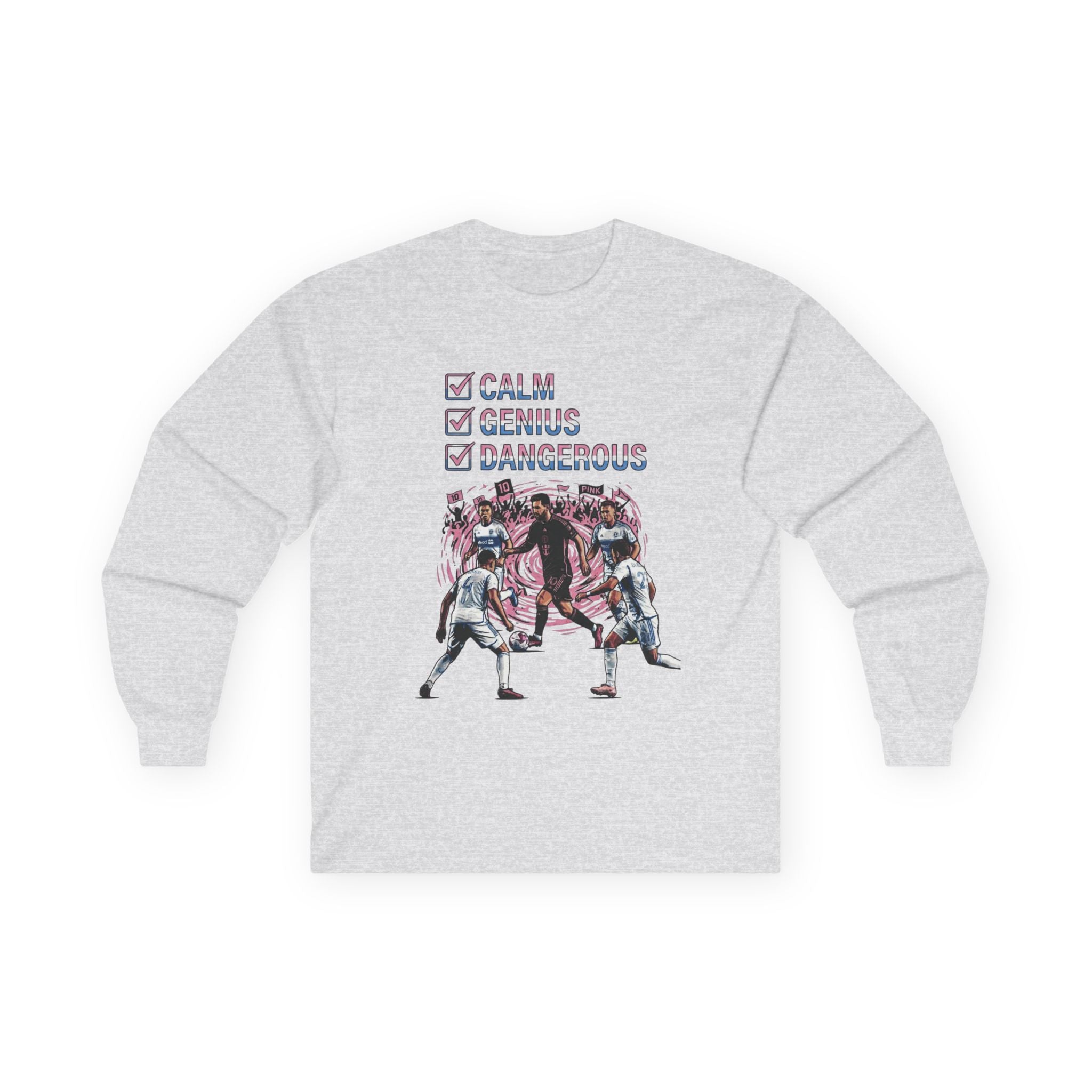Long Sleeve Football Shirt – World Cup 2026 Fan Tee "Calm Dangerous Genius"