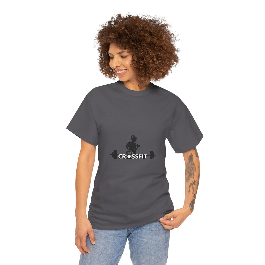 CrossFit Weightlifter T-Shirt — Barbell Silhouette Gym Tee