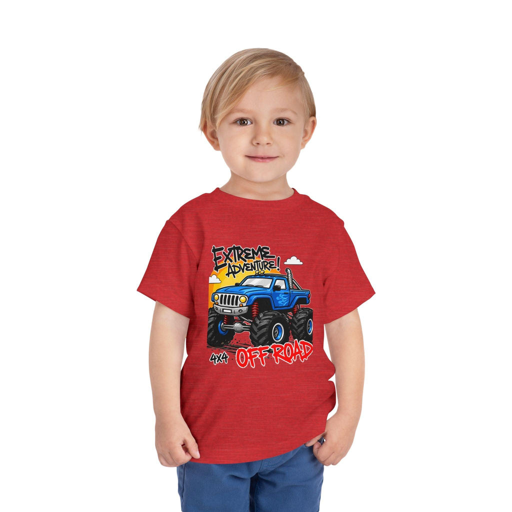 Toddler Tee - "Extreme Adventure 4x4 Off Road" Blue Monster Truck