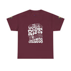 T‑Shirt — "The World Risks A Little Chance" Retro Graphic Tee