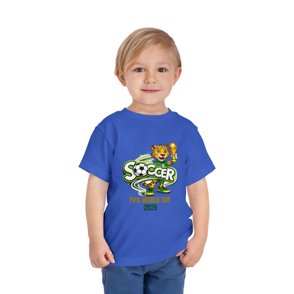 Soccer cup 2026 Toddler Soccer Tee — Cute Tiger Mascot Trophy Design
