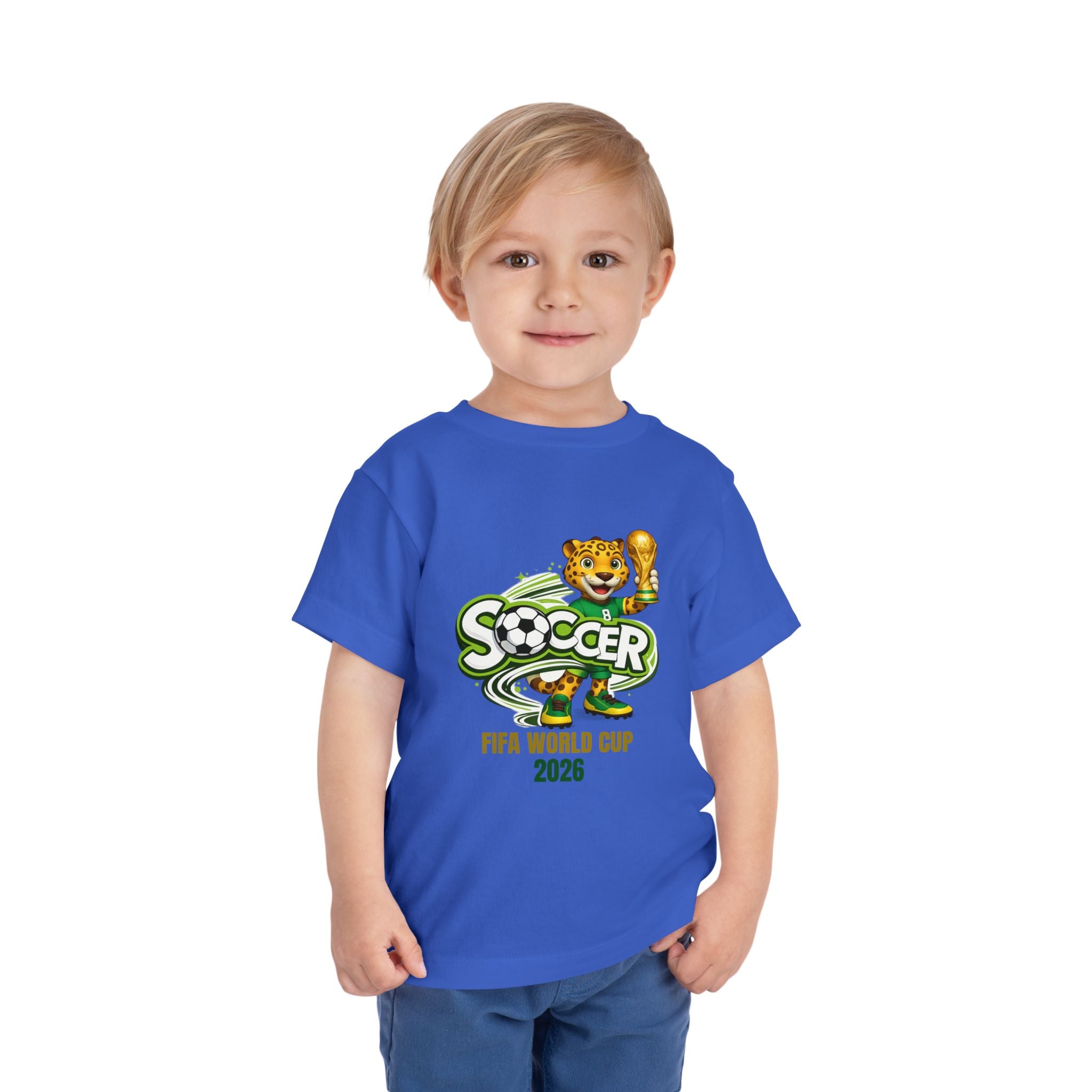 Soccer cup 2026 Toddler Soccer Tee — Cute Tiger Mascot Trophy Design
