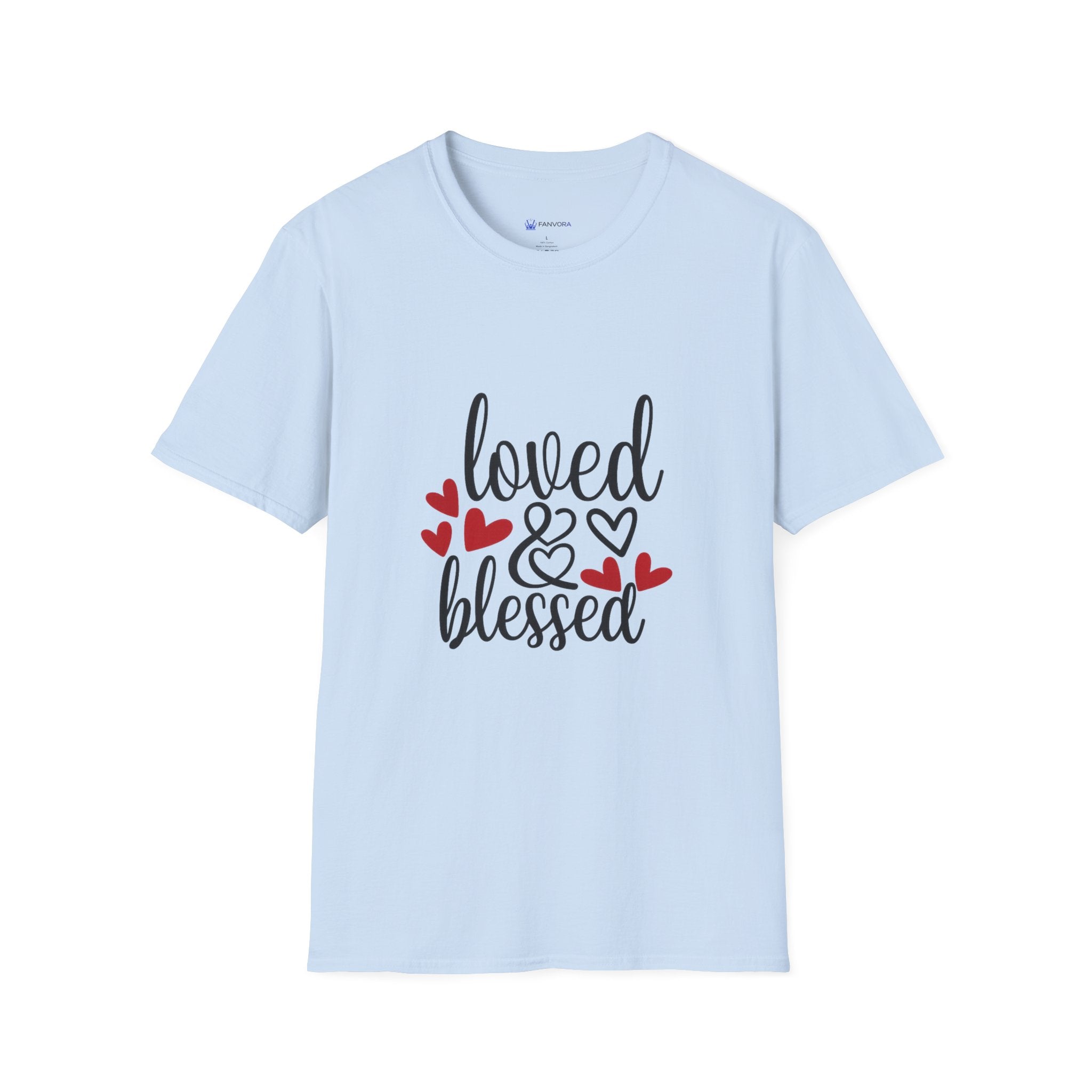 Loved & Blessed T-Shirt — Women’s Inspirational Heart Tee