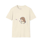 Kawaii Girl Blowing Hearts T-Shirt — Cute Anime Graphic Tee