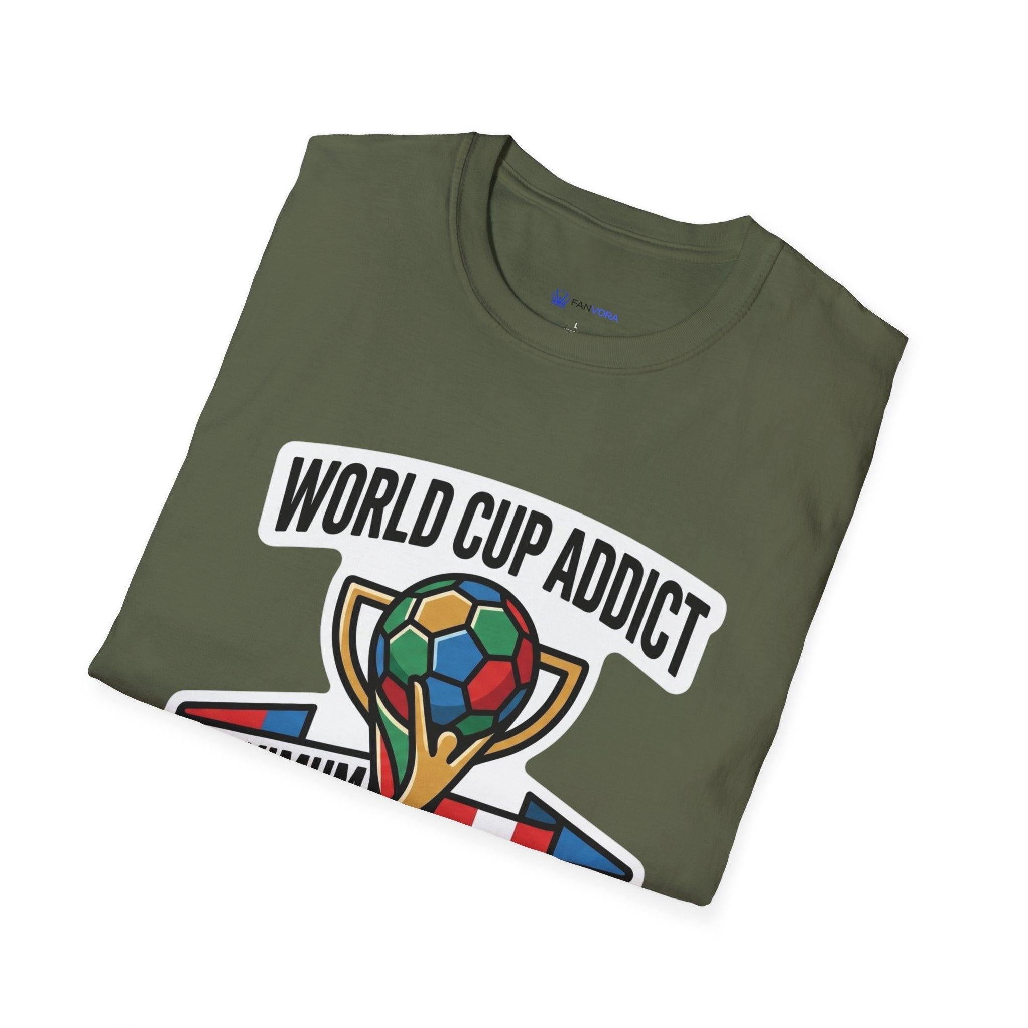 Unisex - World Cup Addict T-Shirt - "Maximum Fan Mode Activated" 2026 USA Mexico Canada Soccer Tee.