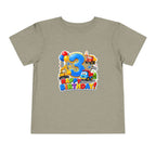 Toddler Birthday Tee — "3" Race Car Happy Birthday Shirt