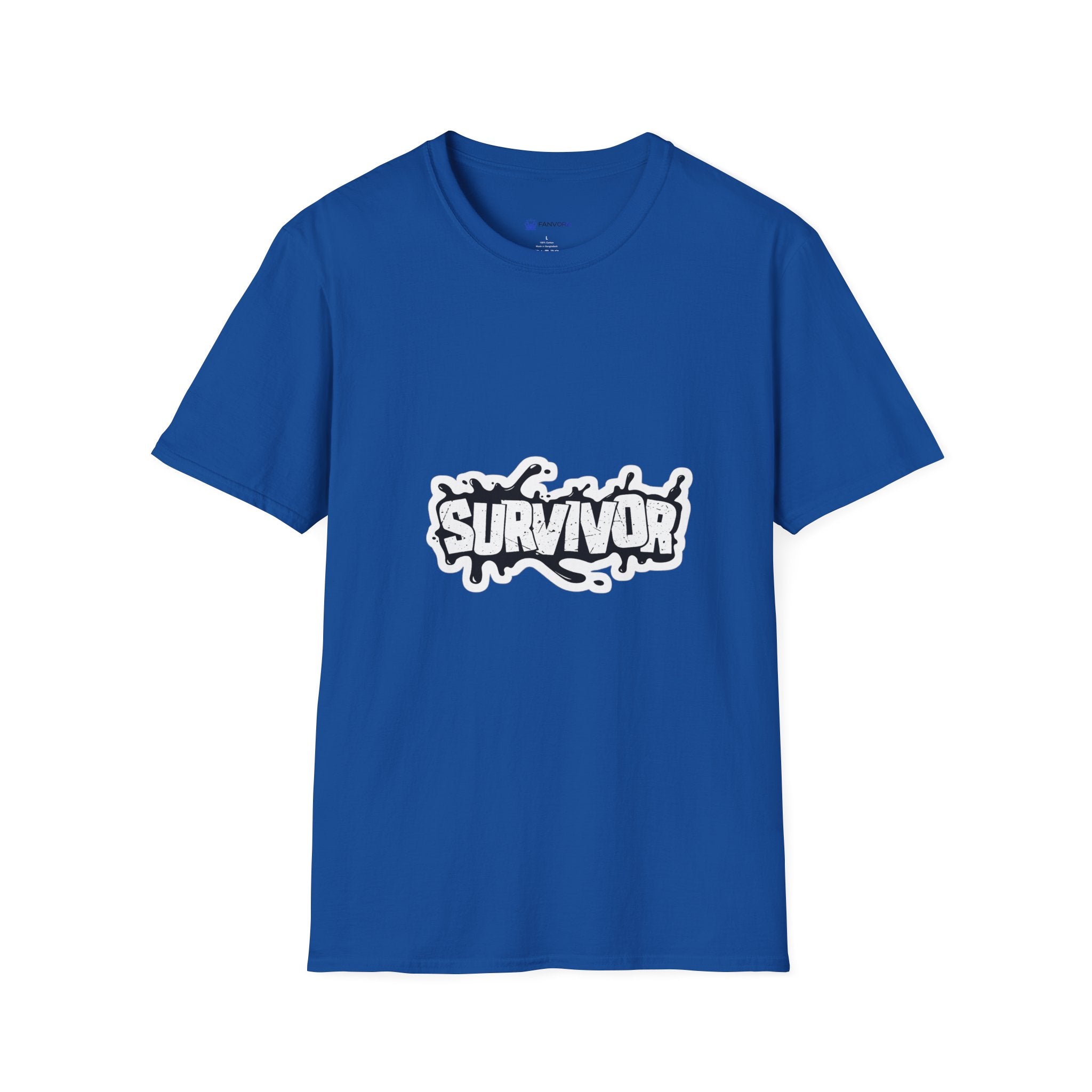 Survivor Graphic T-Shirt — Bold Grunge Logo Tee for Cancer, Trauma & Recovery Awareness