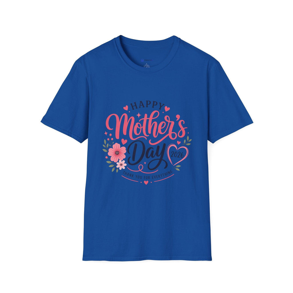 Mother's Day 2026 T-Shirt — "Happy Mother's Day 2026" Floral Tee.