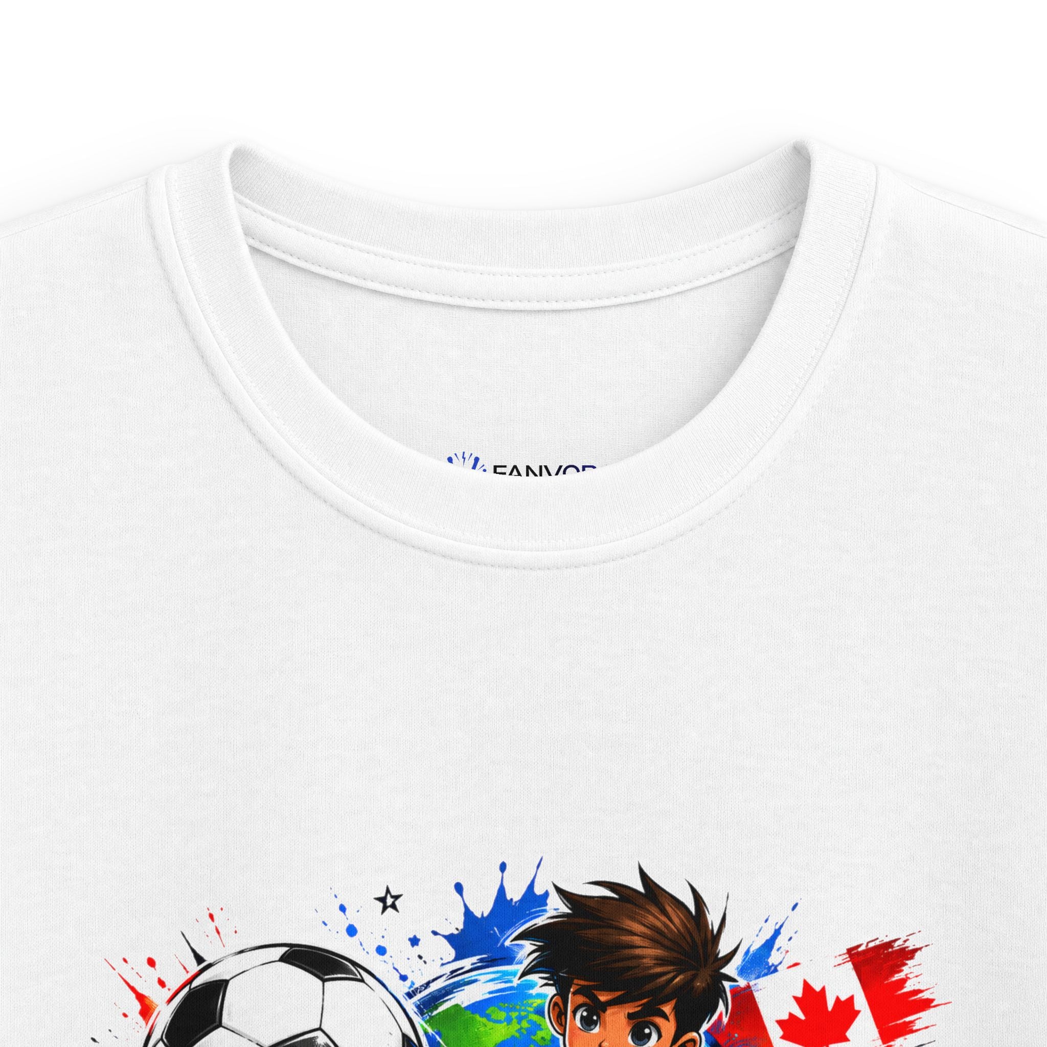 Kids Soccer  2026 Tee cartoon character