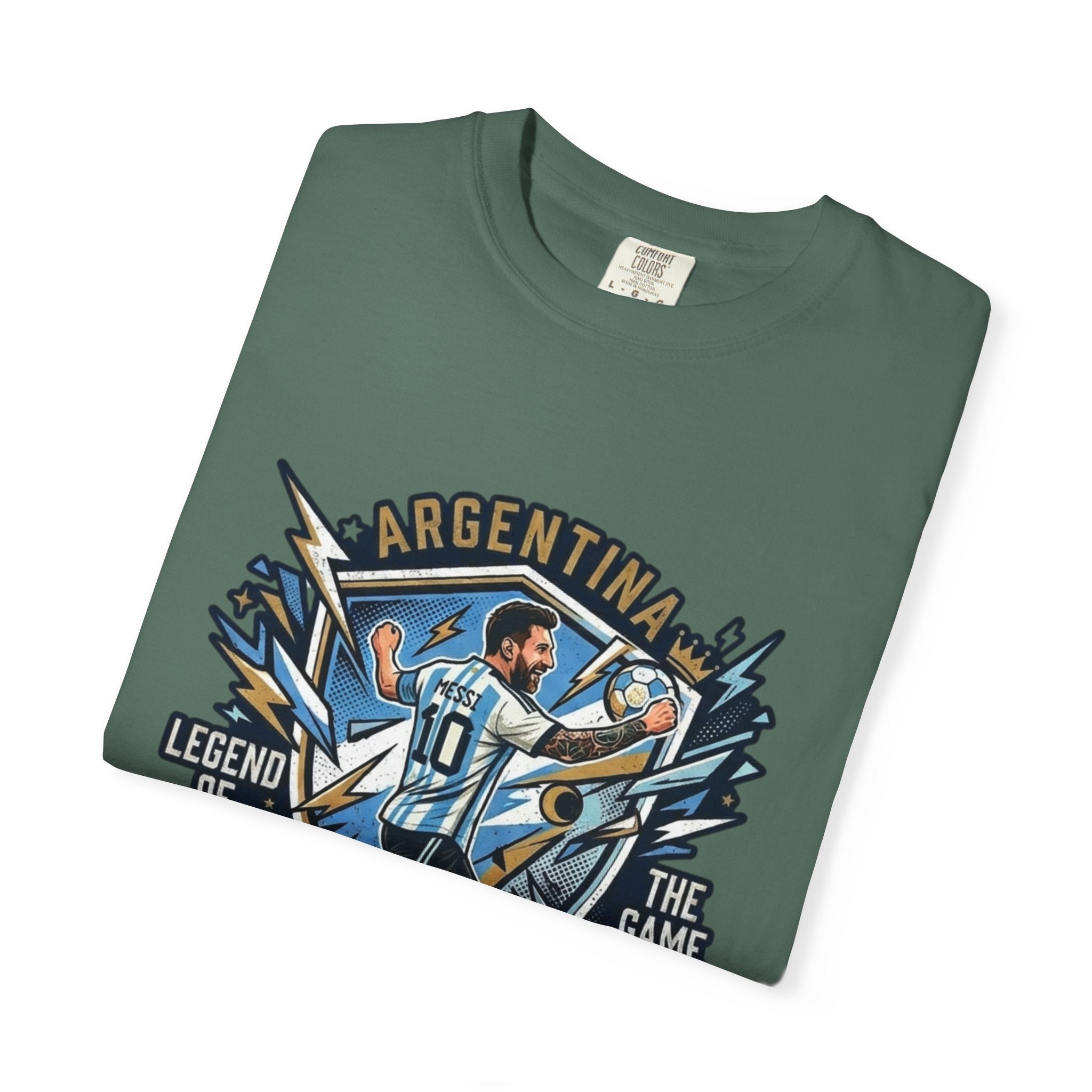 Messi "The GOAT" Soccer T-Shirt - Argentina Fan Version