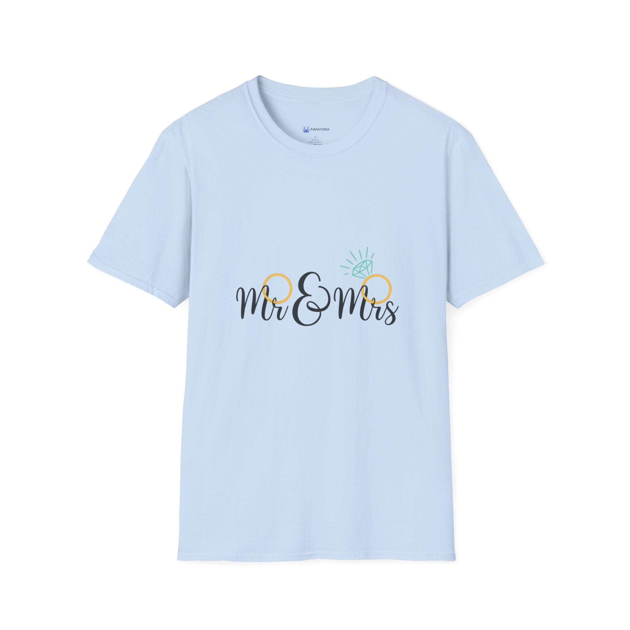 Mr & Mrs Wedding T‑Shirt — Bridal Rings Engagement Tee