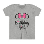 Birthday Girl Youth Tee — Pink Bow Party Shirt for Girls
