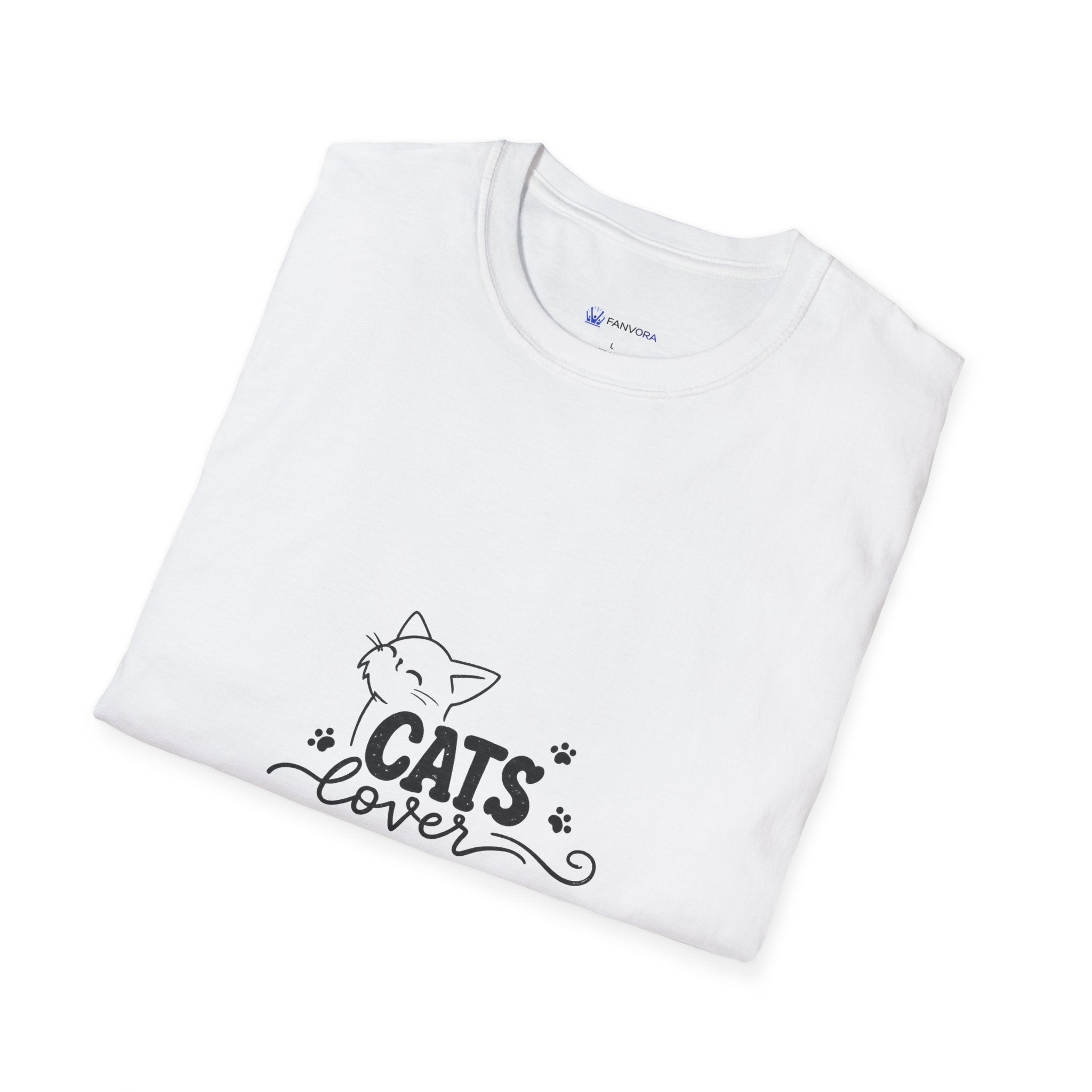 Cats Lover T-Shirt — Cute Minimal Cat Graphic Tee for Cat Moms & Pet Lovers
