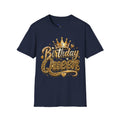 Birthday Queen T‑Shirt — Gold Crown & Leopard Print Celebration Tee