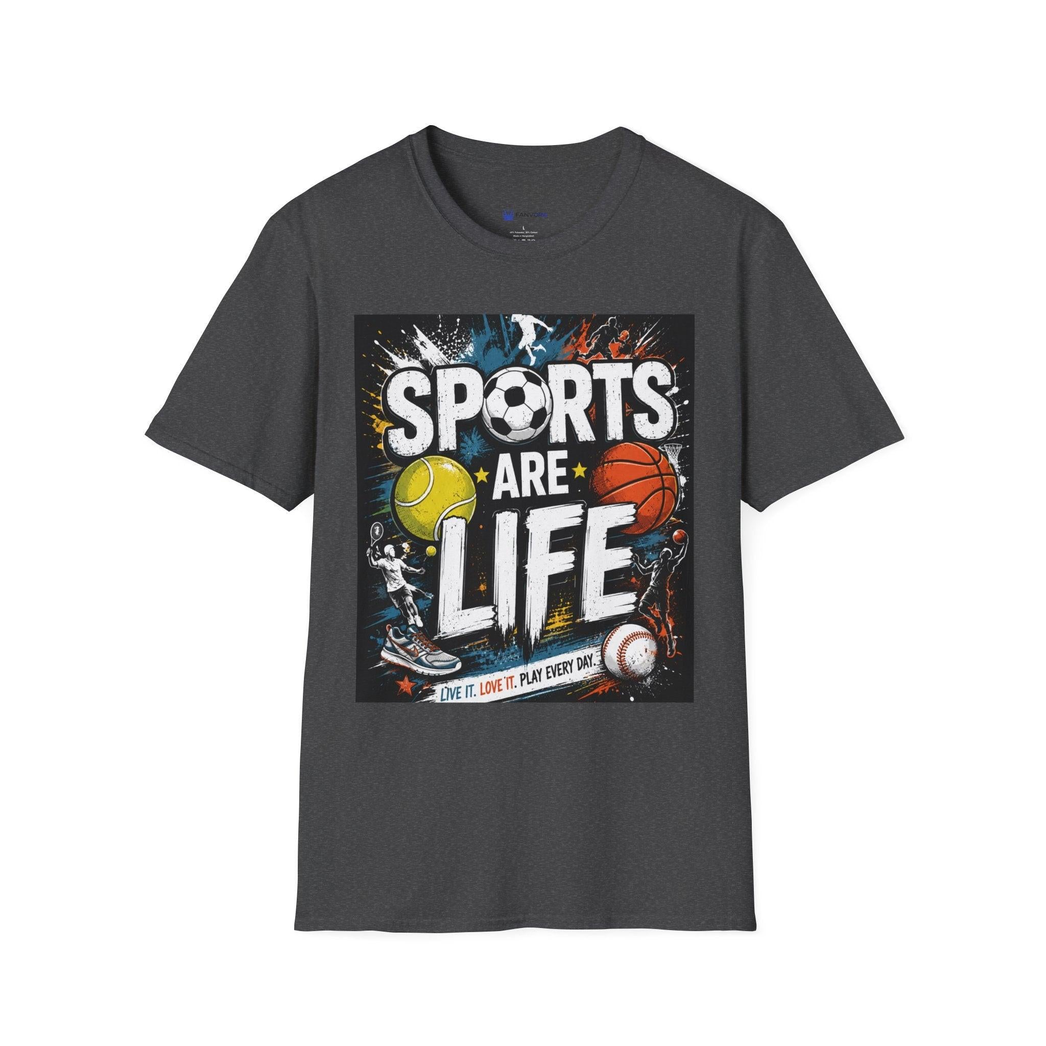 Sports Are Life T‑Shirt — Multi‑Sport Athletic Graphic Tee black sports.