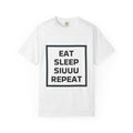 Unisex CR7 Fans Siuuu T-Shirt — Eat Sleep Siuuu Repeat Graphic Tee.