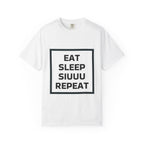 Unisex CR7 Fans Siuuu T-Shirt — Eat Sleep Siuuu Repeat Graphic Tee.