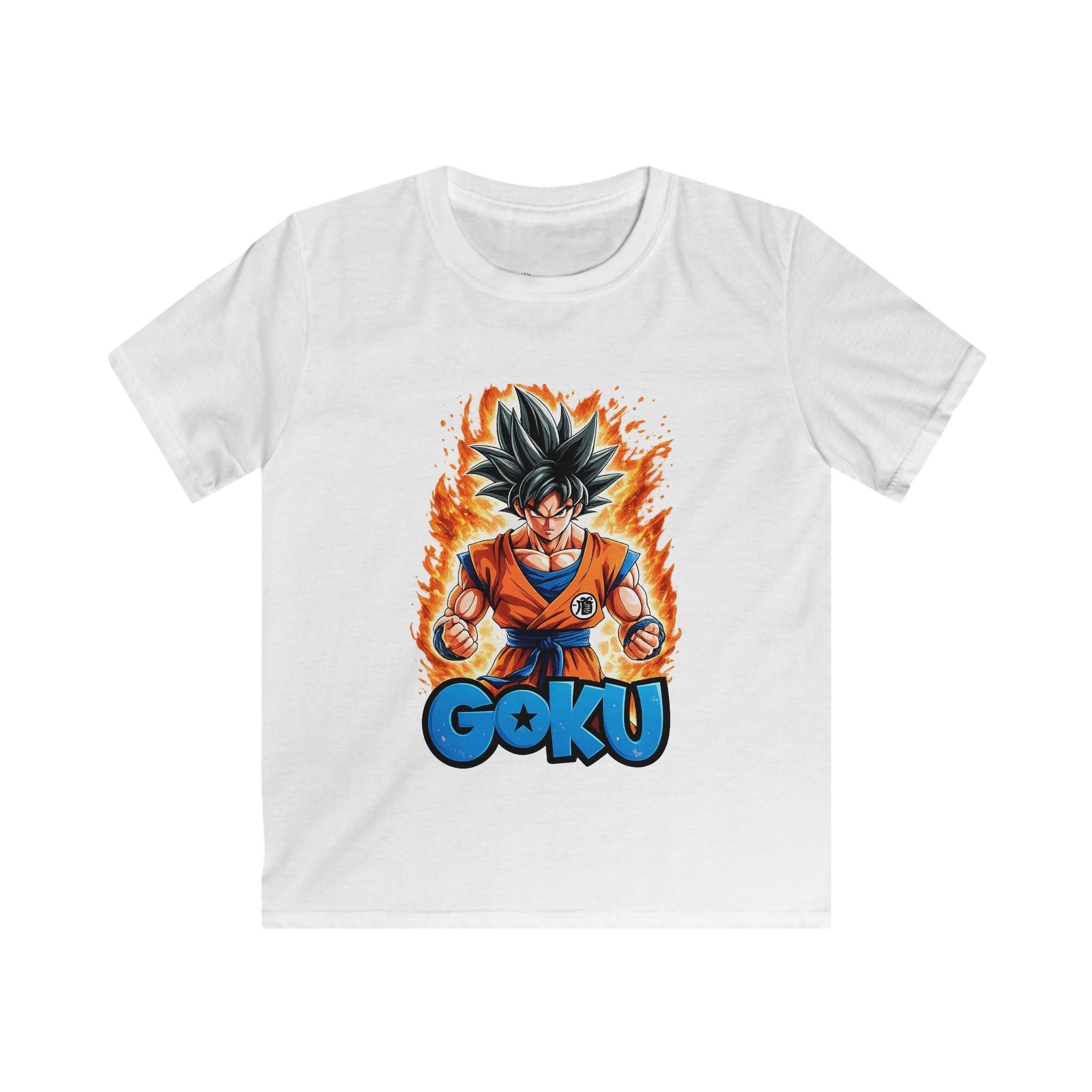 Goku Kids Tee — Fiery Anime Dragon Warrior Graphic T-Shirt.