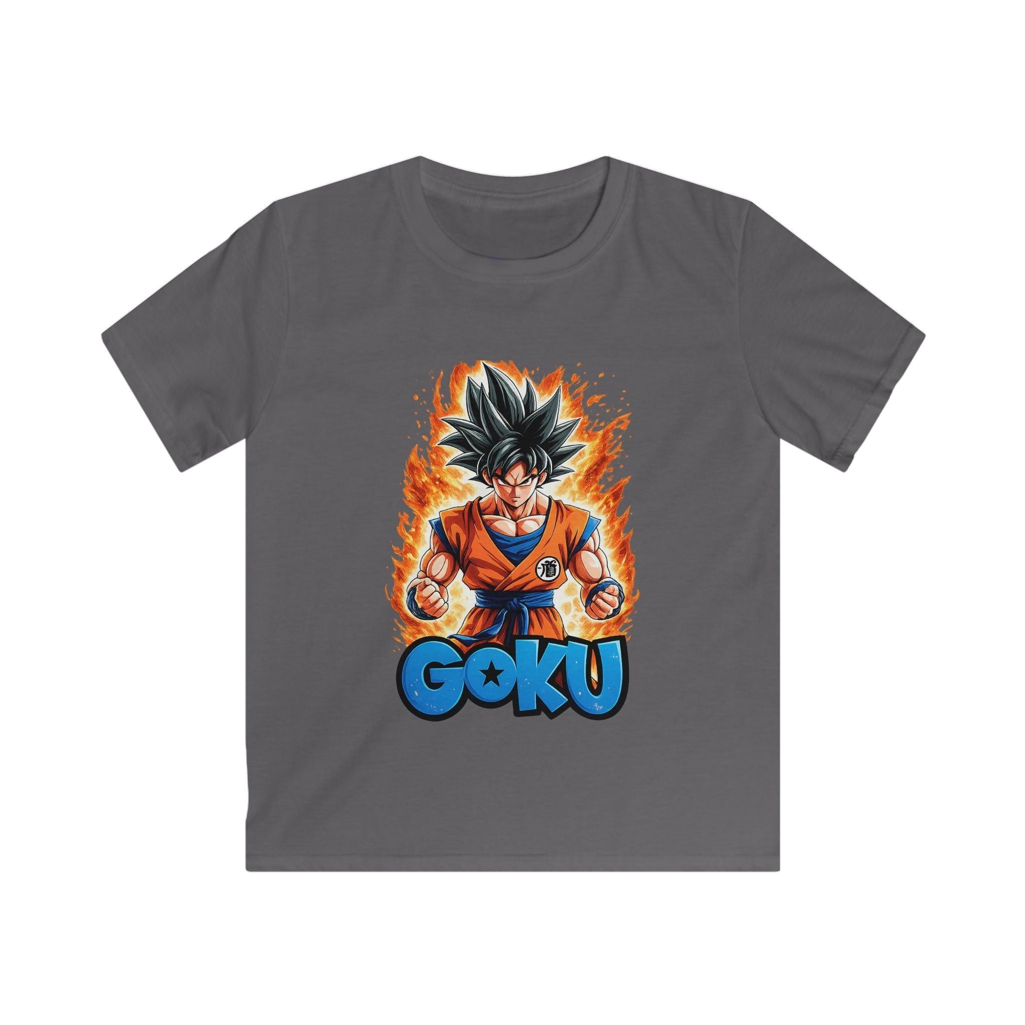 Goku Kids Tee — Fiery Anime Dragon Warrior Graphic T-Shirt.