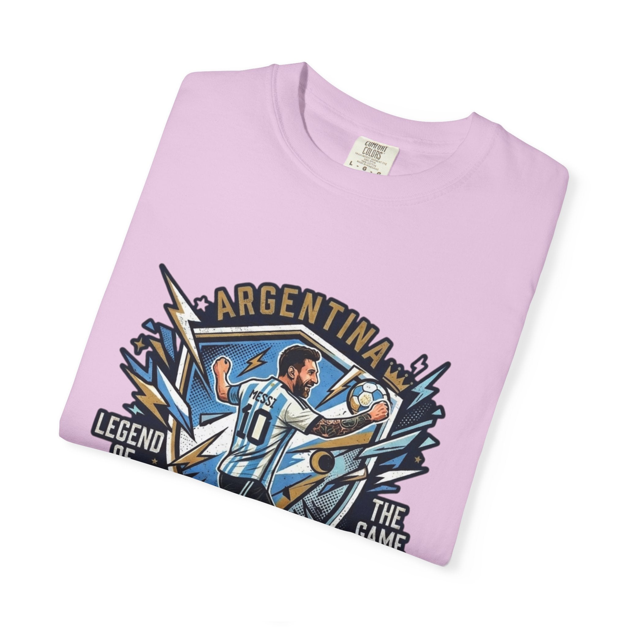 Messi "The GOAT" Soccer T-Shirt - Argentina Fan Version