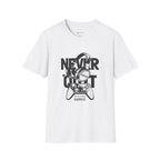 Gamer 'Never Quit' T-Shirt — Headphones & Controller Retro Gaming Tee