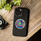 Matte Black iPhone Tough Cases 12 to 17 Pro Max  — "King of Pop Forever" Retro Pop Art Phone Case