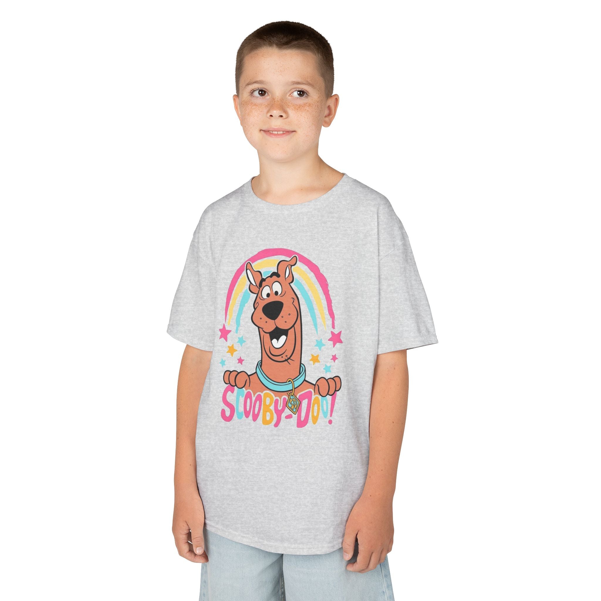 Scooby-Doo Kids T‑Shirt — Colorful Rainbow Cartoon Tee for Kids