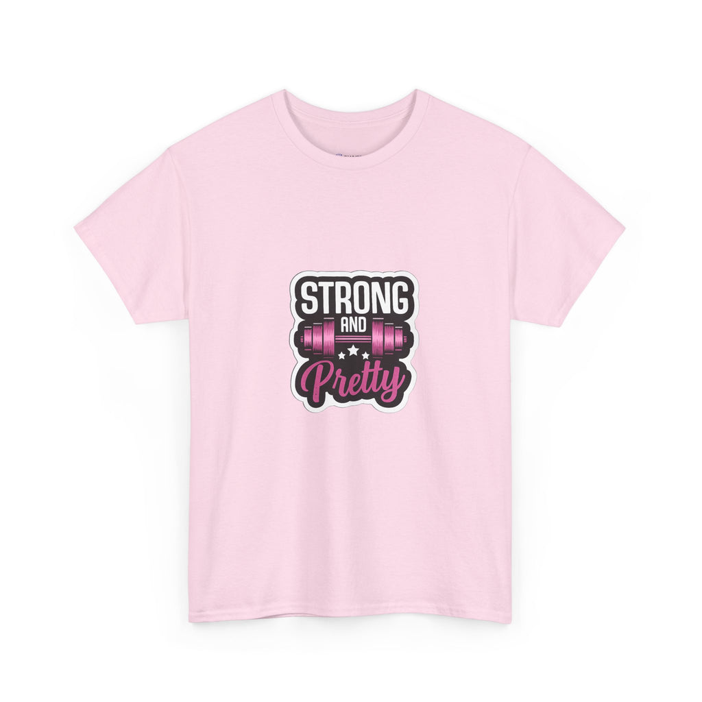 Strong and Pretty Tee — 'Strong and Pretty' Fitness Graphic T-Shirt
