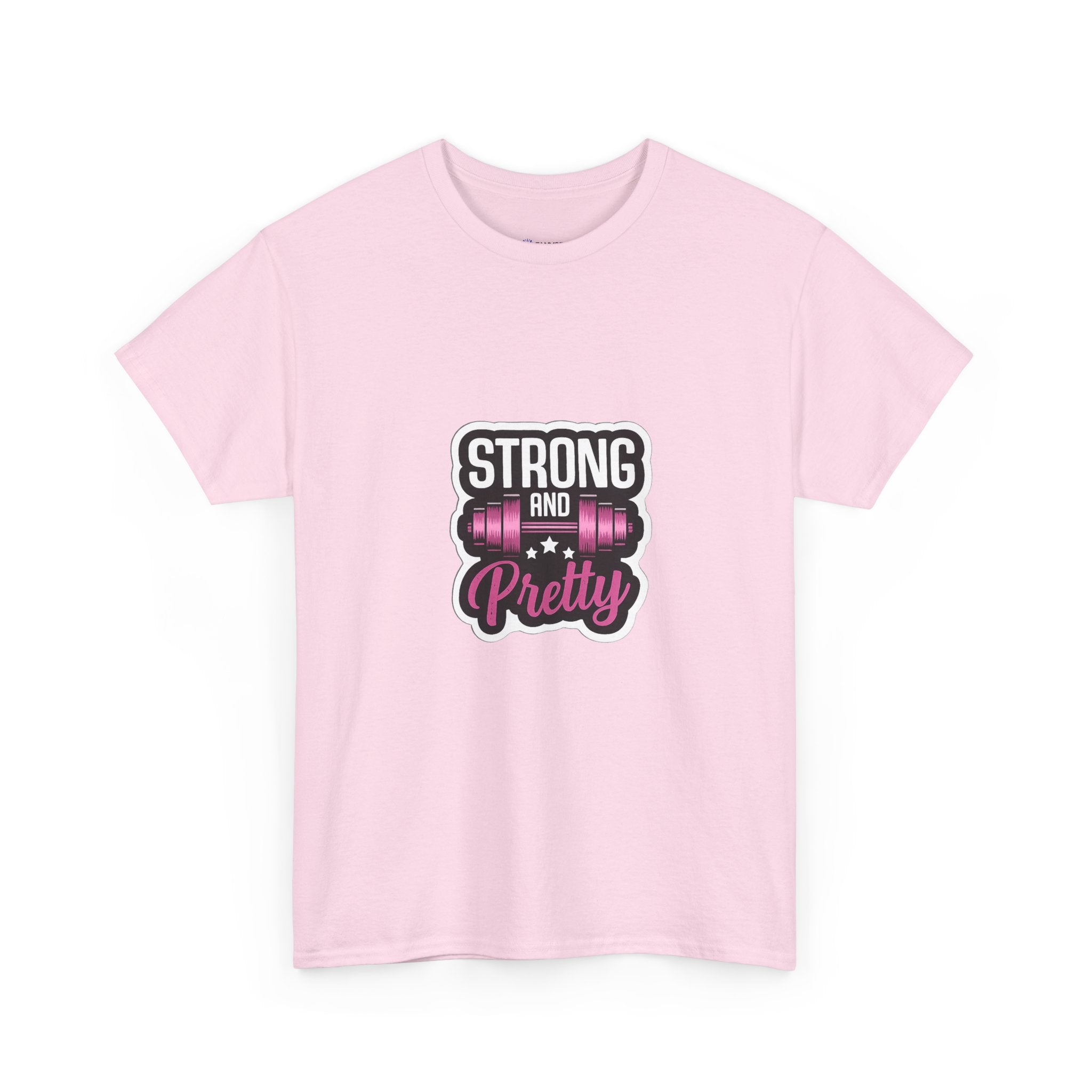 Strong and Pretty Tee — 'Strong and Pretty' Fitness Graphic T-Shirt