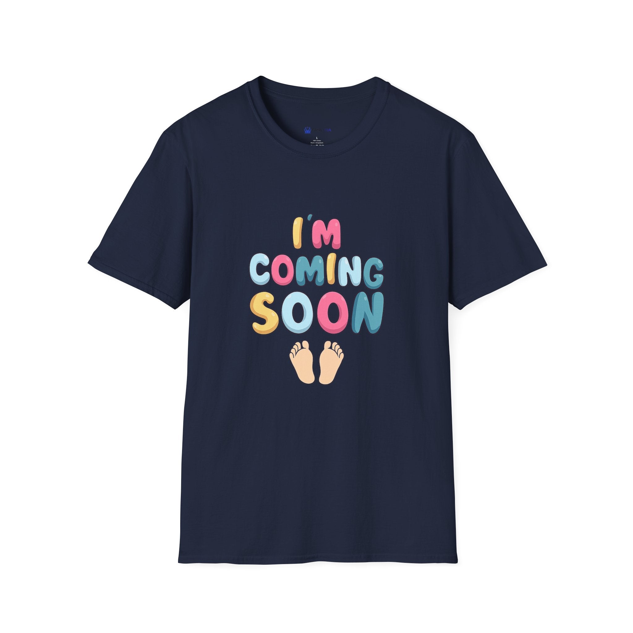 Maternity T-Shirt "I'm Coming Soon" Baby Announcement Tee