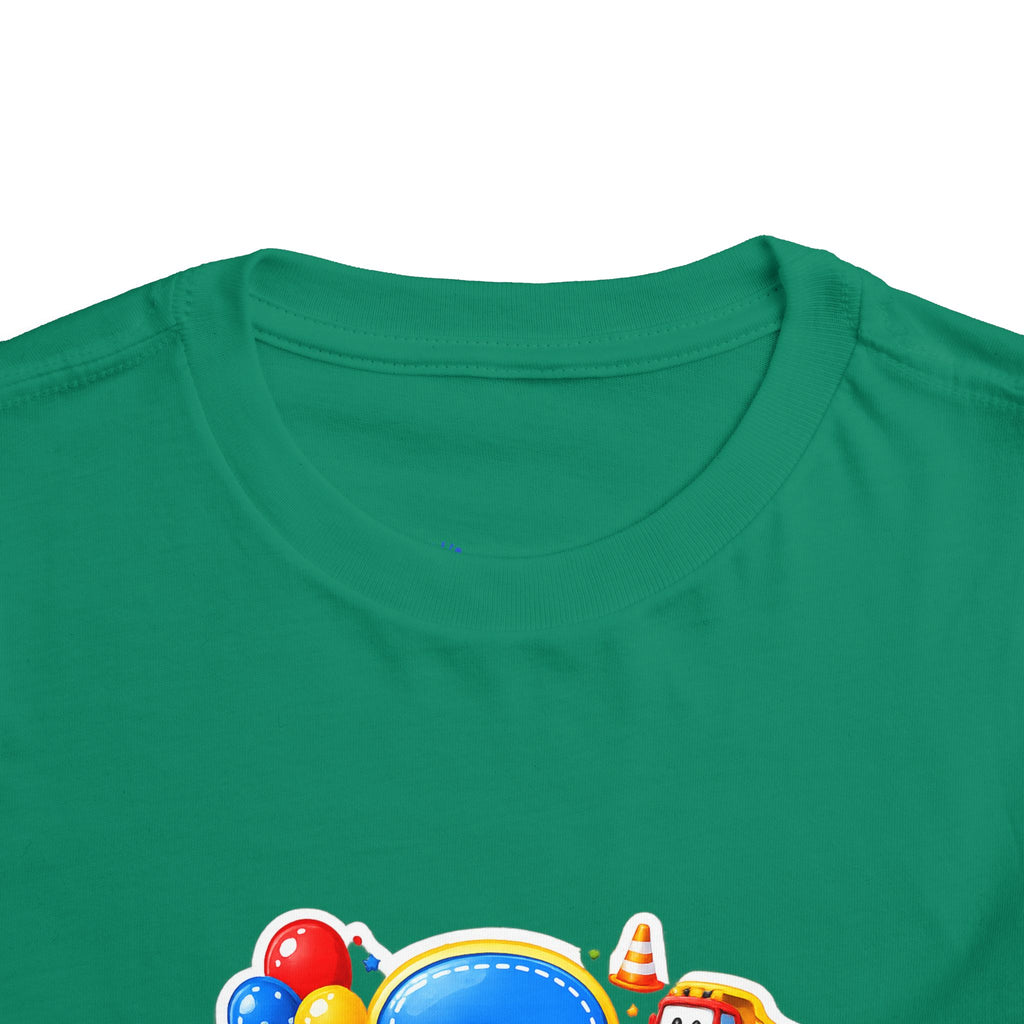 Toddler Birthday Tee — "3" Race Car Happy Birthday Shirt