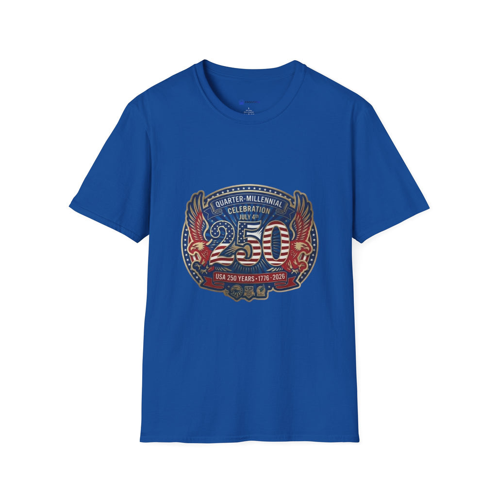 250th Anniversary - 4th of July Patriot Graphic T-Shirt — Patriotic '250' Celebration Design