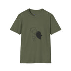 T-Shirt — Boy Hugging Heart Ghost Cute Minimalist Graphic Tee