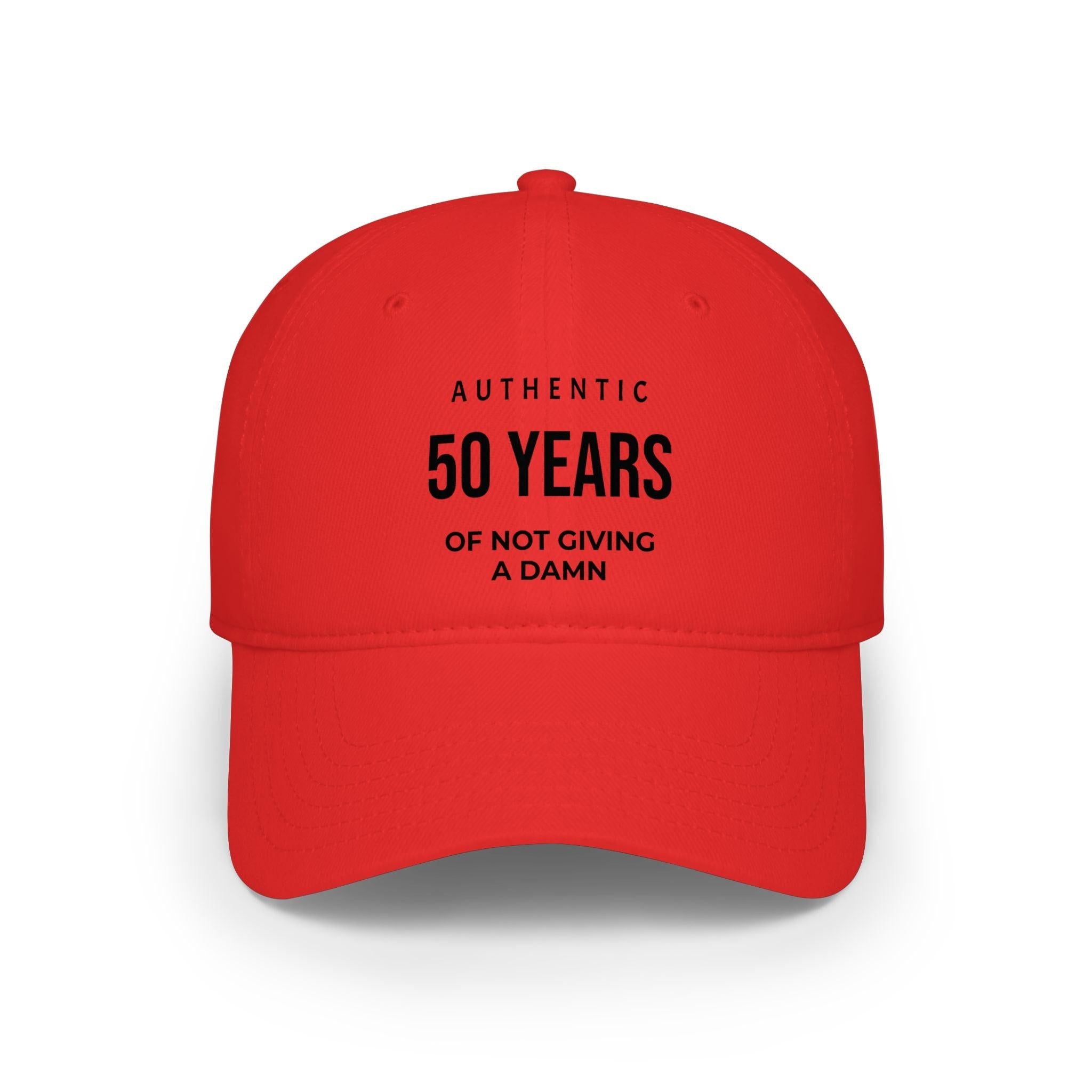 50 Years of Not Giving a Damn embroidered cap