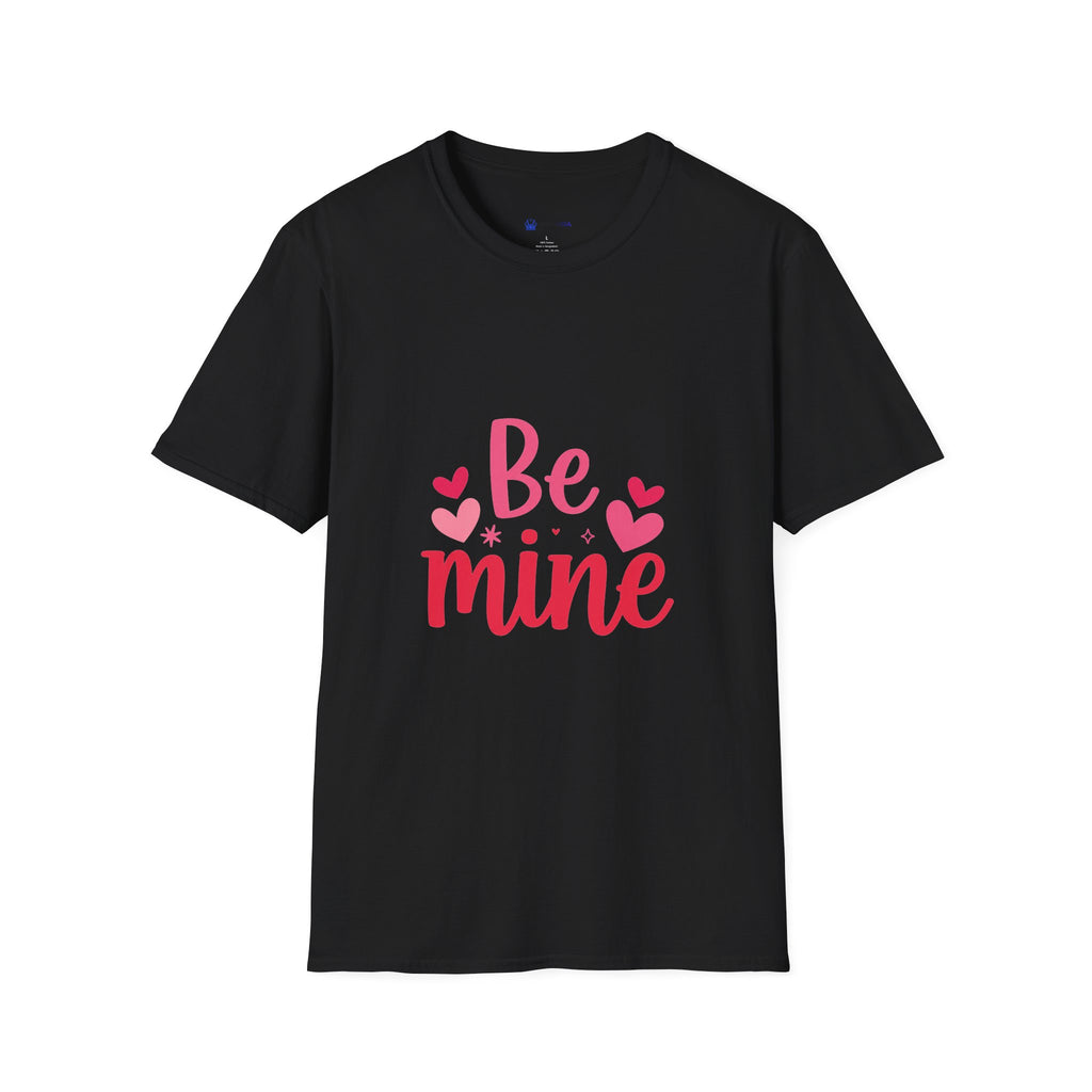 Valentine "Be Mine" T-Shirt — Cute Heart Graphic Tee for Women & Couples