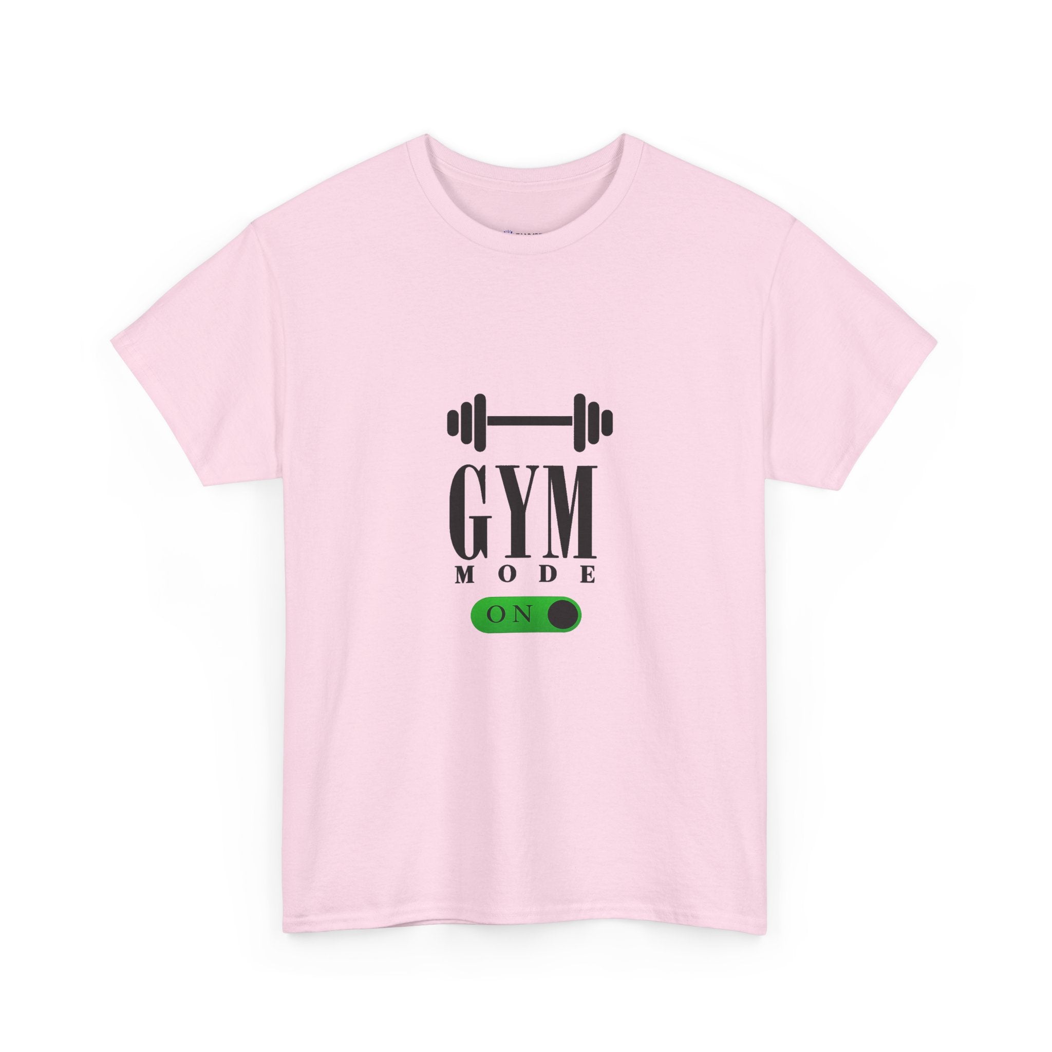 Gym Mode On T-Shirt — Workout Tee with Barbell Graphic
