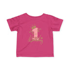 Infant Tee — "My 1st Birthday" Pink Crown First Birthday Shirt