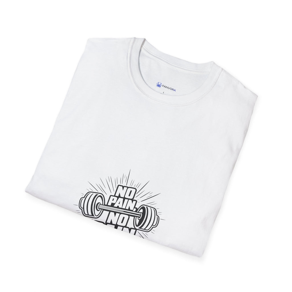 No Pain No Gain Barbell T-Shirt — Fitness Gym Workout Tee