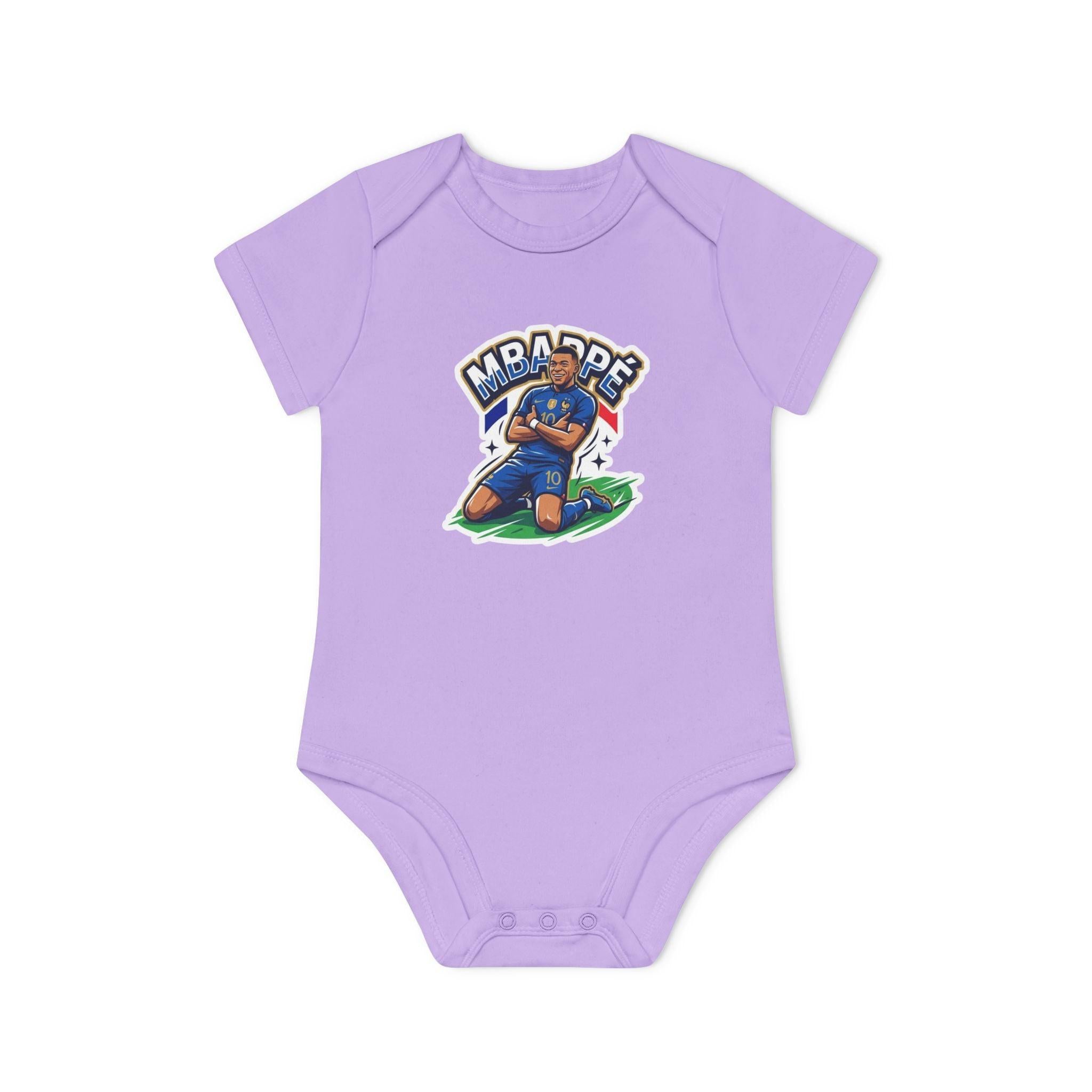 Baby Bodysuit - "France #10 Footballer Rising Star Fan Version" Future Soccer Player & Game Day Energy Organic Baby Onesie.