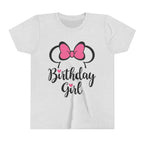 Birthday Girl Youth Tee — Pink Bow Party Shirt for Girls