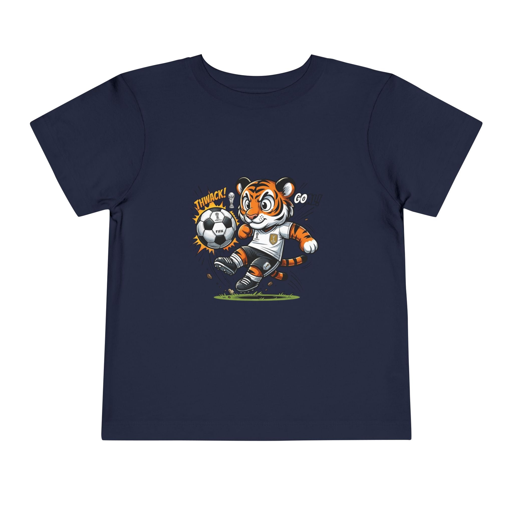 Toddler Soccer Tiger Tee — Cute Kicking Tiger Football Shirt for Kids