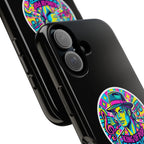 Matte Black iPhone Tough Cases 12 to 17 Pro Max  — "King of Pop Forever" Retro Pop Art Phone Case