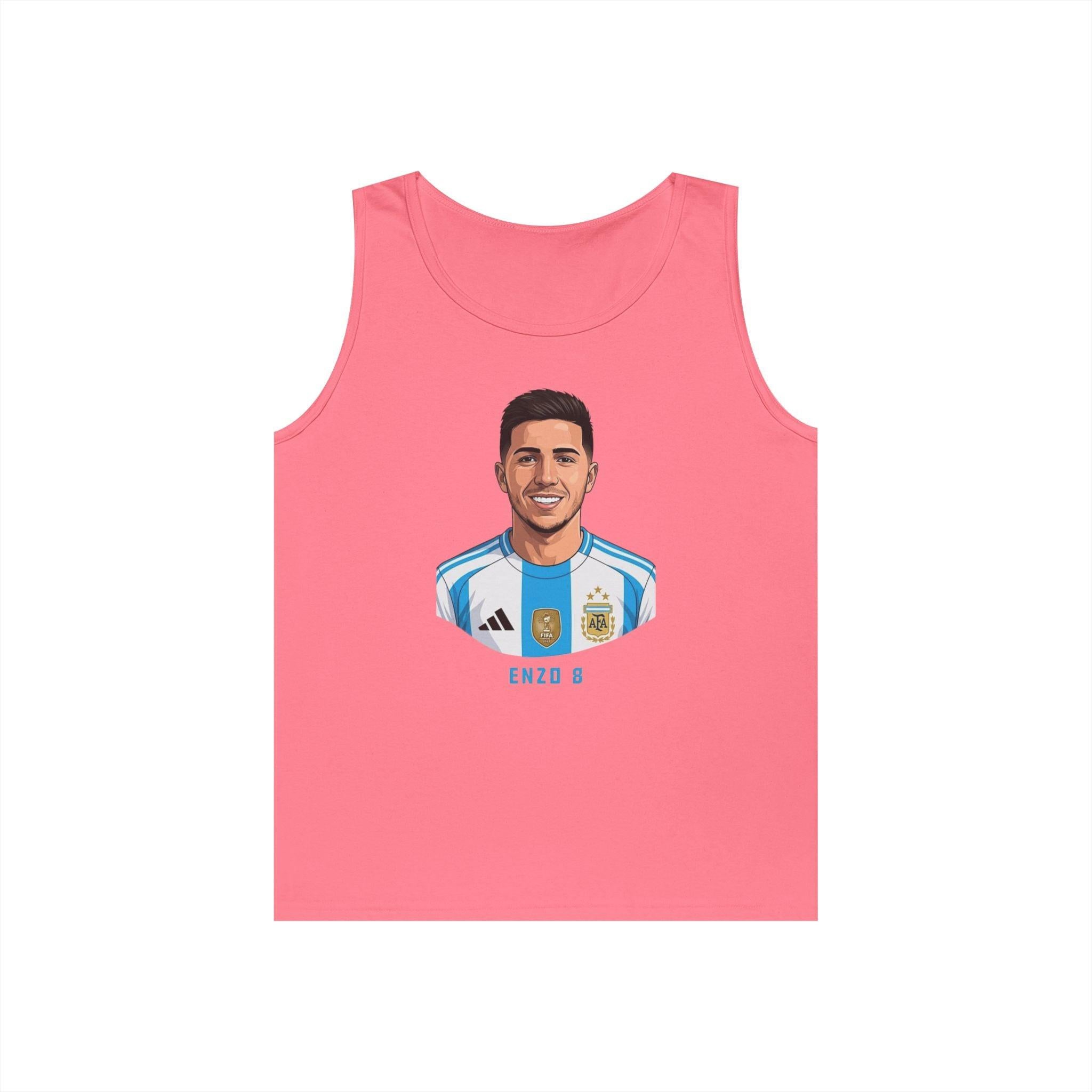 "I am Here to Stay" Argentina Soccer Star Tank Top — Jersey Portrait World Cup 2026.
